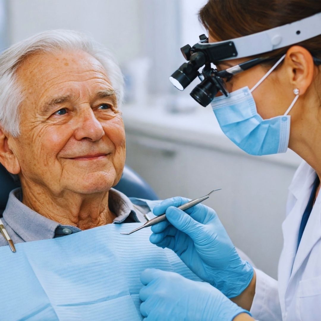 A odontogeriatria é a área dedicada a cuidar do sorriso na terceira idade com atenção médica, carinho e respeito às mudanças do tempo. Envelhecer com saúde exige atenção aos dentes.